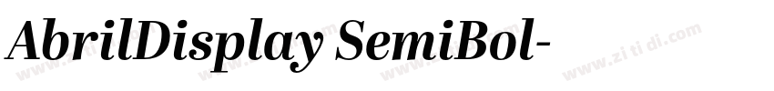 AbrilDisplay SemiBol字体转换